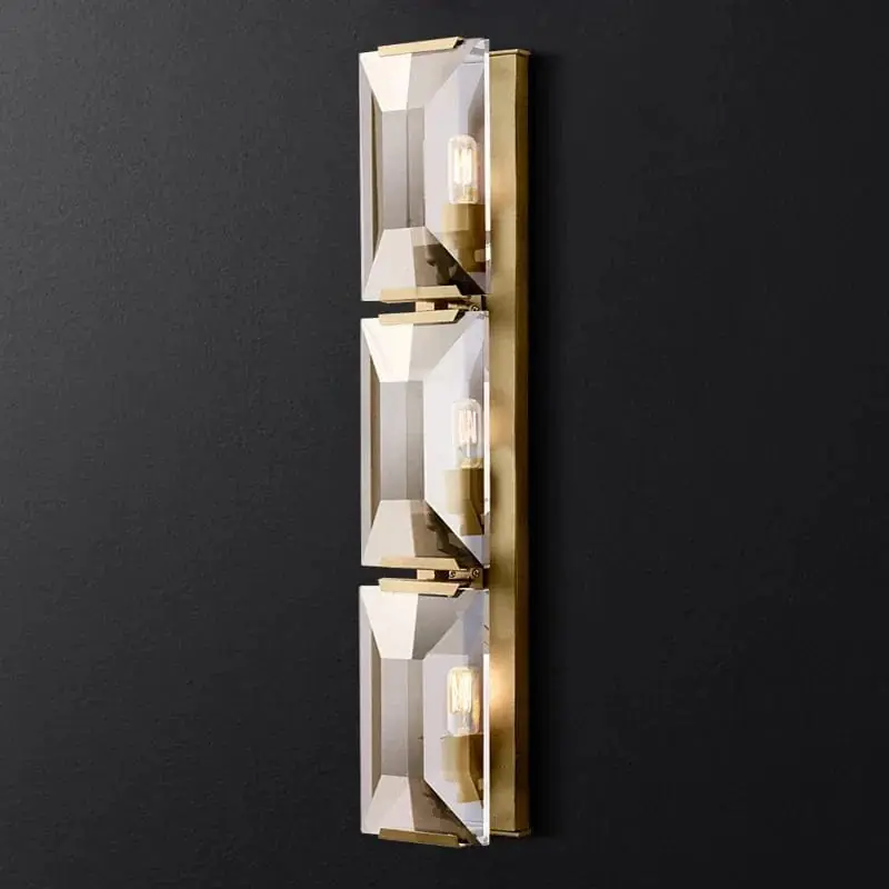 Applique murale LED en cristal pour chambre et salon - Éclairage élégant et moderne