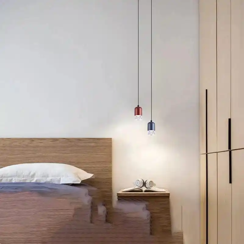 Suspension LED en Aluminium pour Chambre à Coucher avec Projecteur 7W COB