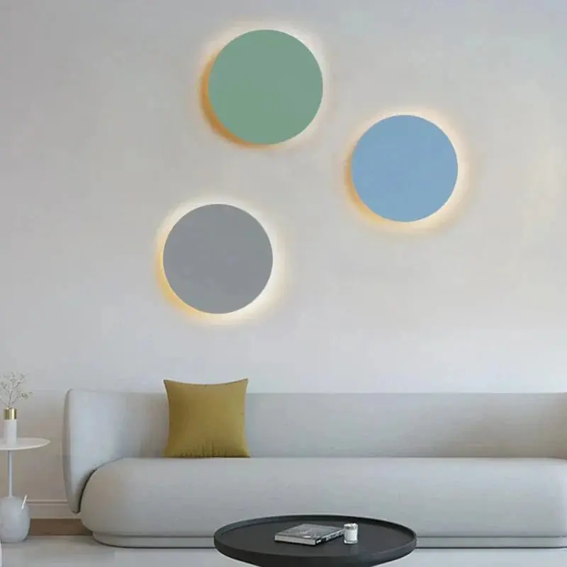 Applique murale LED minimaliste colorée pour maison et salon