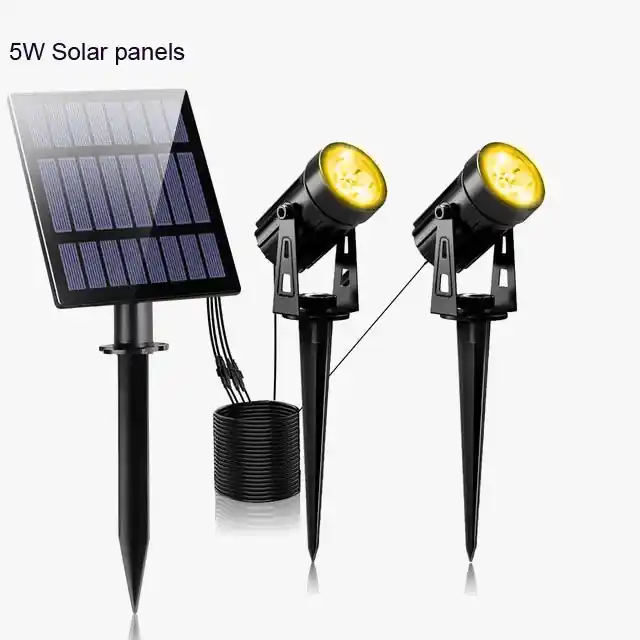 T-SUNRISE: Lumière Solaire Extérieur LED IP65 Étanche - Blanc Chaud\\/Blanc Froid - Éclairage de Jardin Solaire - Décoration Extérieure Lampes de Pelouse