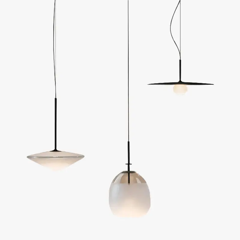 Suspension Postmodern Glass Saucer Flying Saucer Living Room Bedroom Dining Room Entryway LED Lighting Fixture