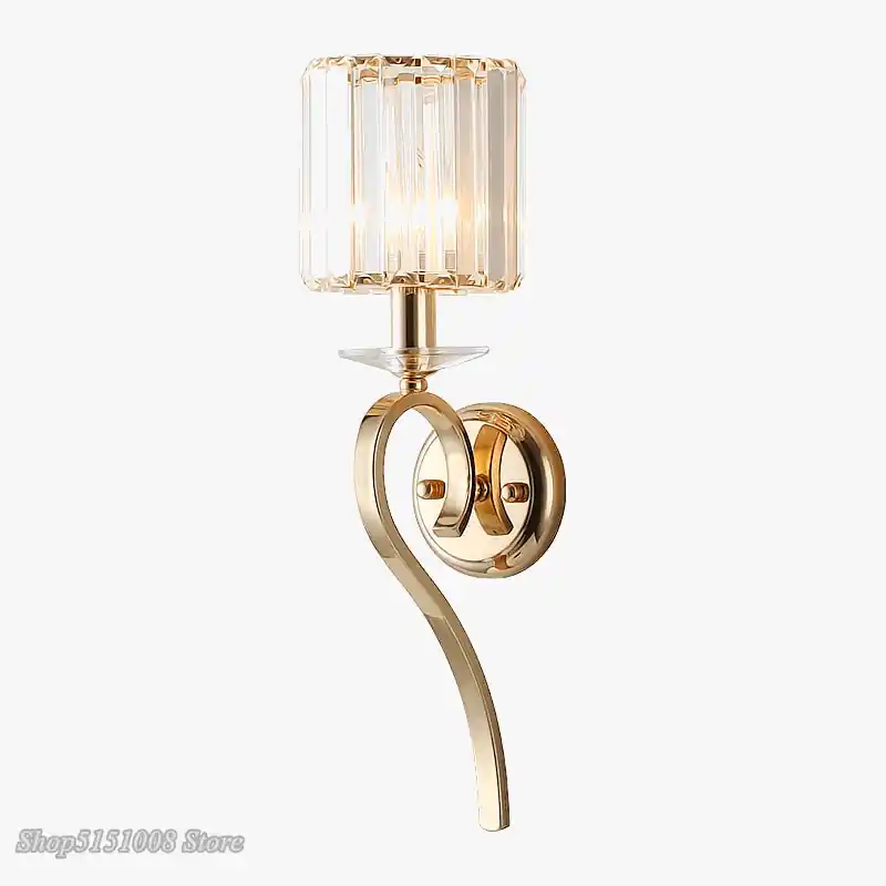 Applique Murale LED de Luxe en Cristal, Style Post-Moderne Américain