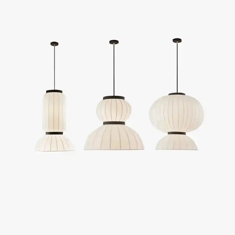 Suspension LED en soie minimaliste pour le restaurant-bar Wabi Sabi de la chambre à la salle à manger