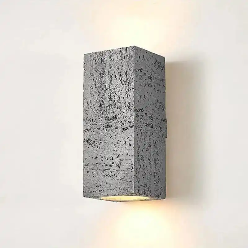 Applique LED Wabi-sabi Carrée en Ciment Nordique