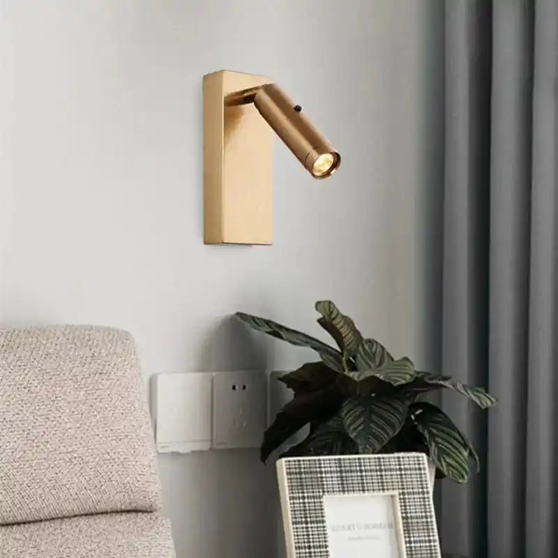 Applique murale de lecture LED 3W avec rotation à 350 degrés et port de charge USB - Idéal pour la chambre ou l'hôtel