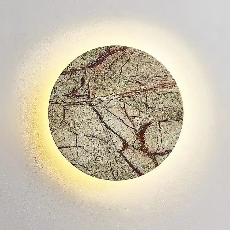 Applique murale en marbre circulaire Wabi Sabi de Luxe pour l’atmosphère artistique des hôtels de Villa