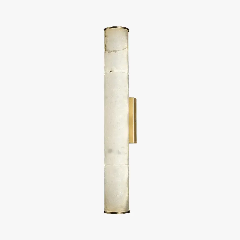 Applique murale LED cylindrique en marbre naturel - Luxe Éclatant