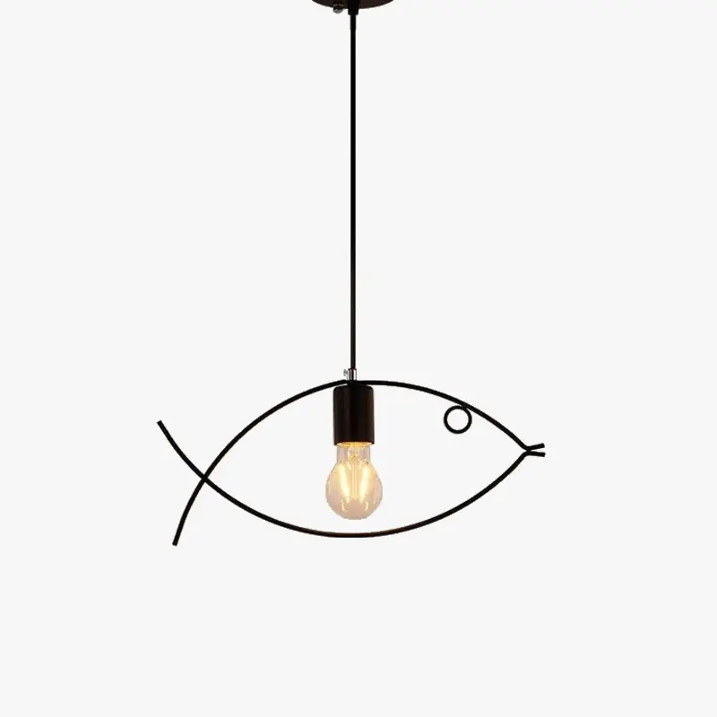 Suspension en forme de poisson - Luminaire suspendu Style nordique - Lampe Vintage