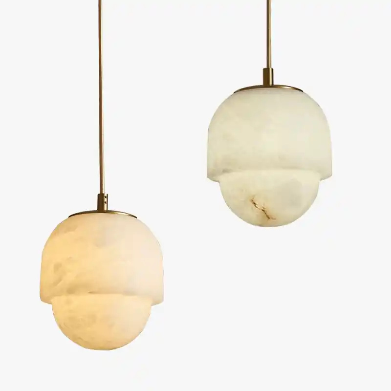 Suspensions en marbre rondes de luxe