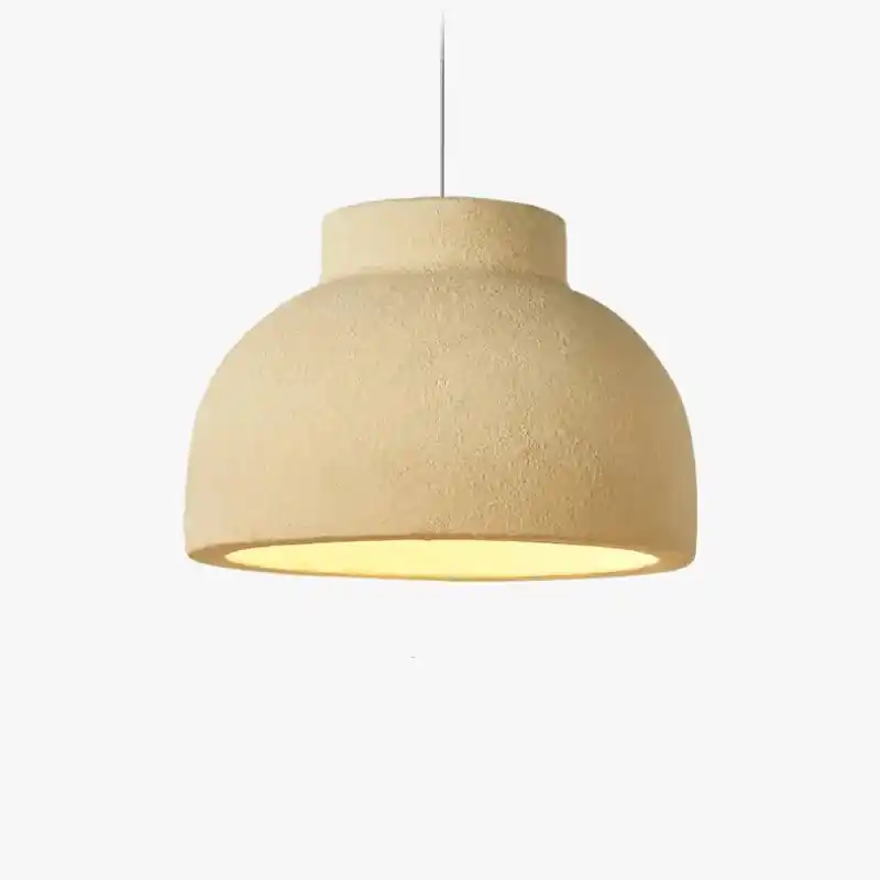Suspension Nordique Wabi Sabi Style - Lumières LED modernes - Crème Vert\\/Jaune E27