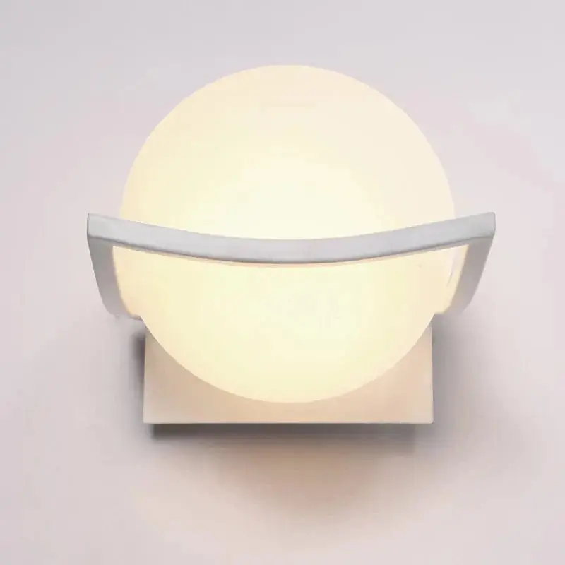 Applique Murale LED Boule de Verre Nordique Moderne Wandlamp Salon Chevet Chambre Salle De Bain Lumière Chaude