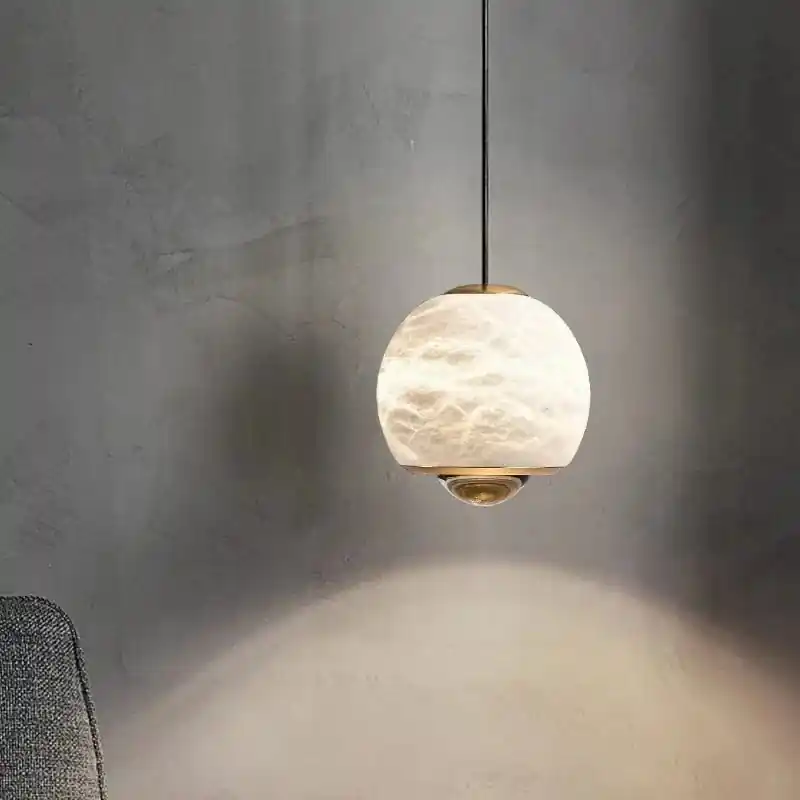 Suspension LED en marbre espagnol naturel