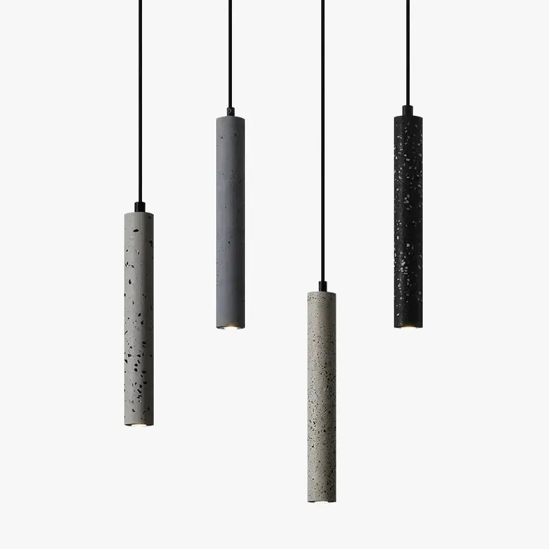 Suspension Terrazzo Bar Ciment Minimaliste - Lampe À Tête Unique Style Industriel