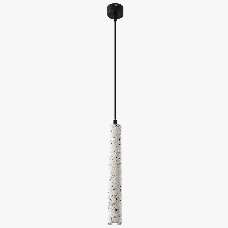 Suspension LED nordique industrielle géométrique Terrazzo créatif pour Restaurant Bar Café Longue Ciment