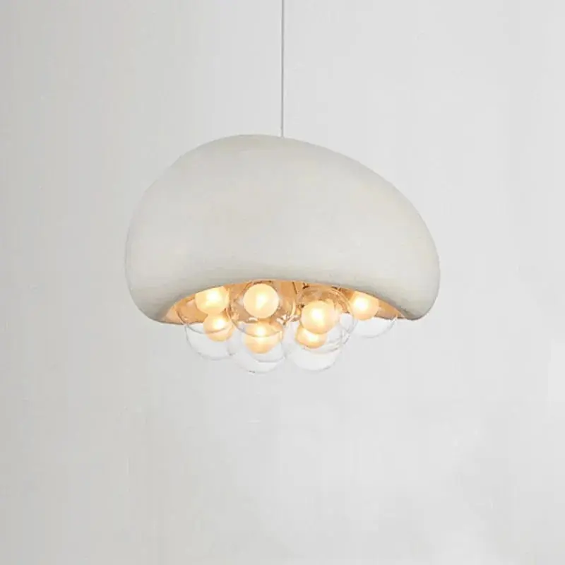 Suspension Droplight Wabi Sabi pour une salle à manger minimaliste et créative, couleur crème