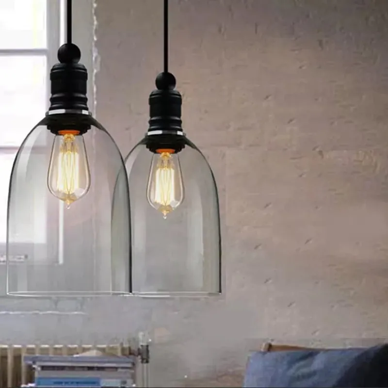 Suspension Edison Vintage en verre - Style Loft industriel