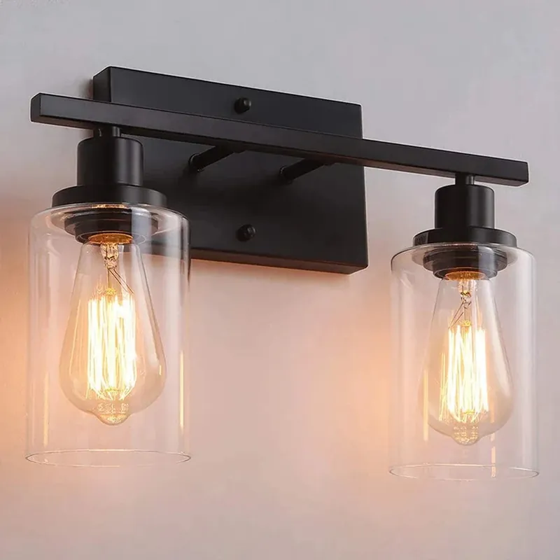 Applique murale industrielle américaine Vintage Style Loft \\"Edison Art\\" LED - Verre et fer