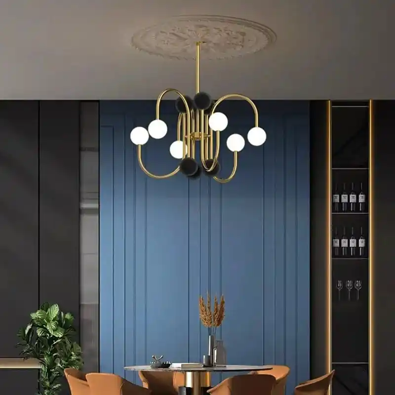 Suspension LED Design Dorée Ultra Moderne