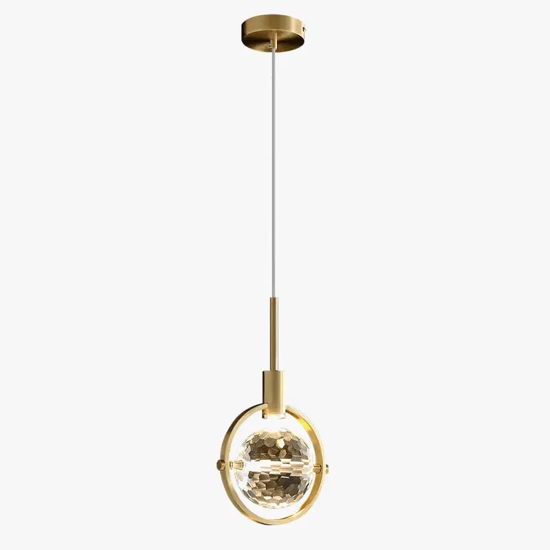 Suspension design dorée nordique à tête unique - Édition Exclusive