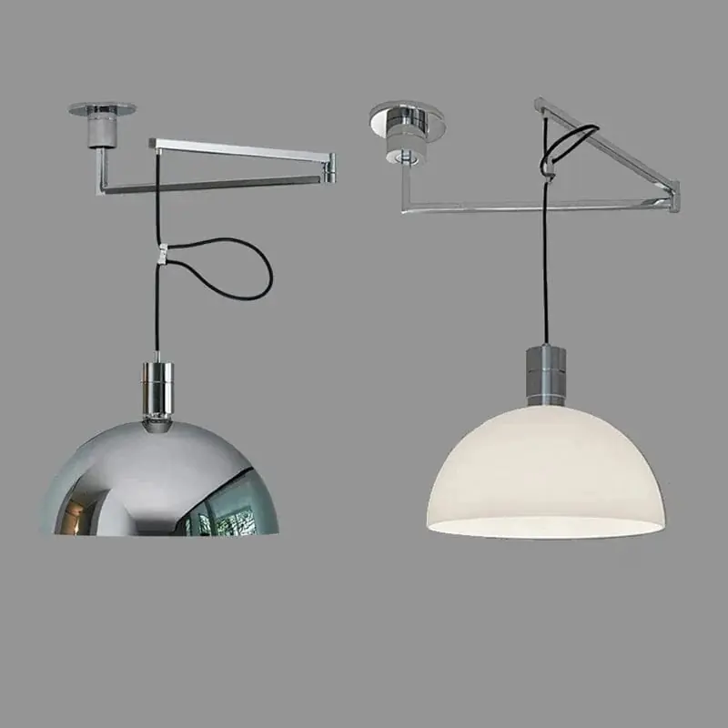 Suspension télescopique pliable en métal pour salle à manger - Cuisine, Barre d'étude, Rotatif, Décor Maison - Éclairage E27