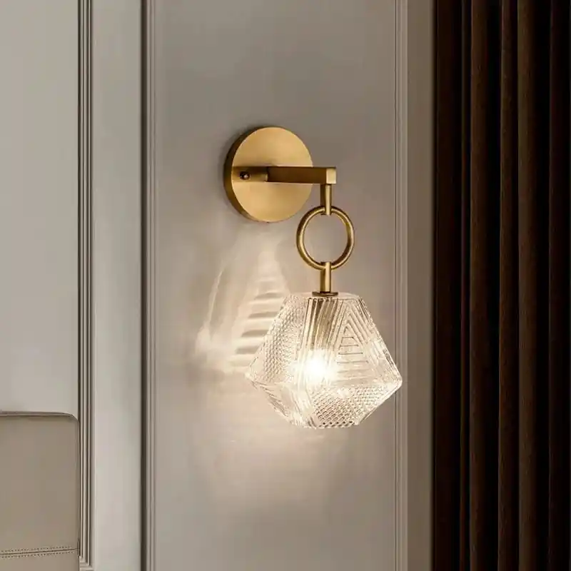 Applique murale en verre nordique pour une chambre à coucher contemporaine