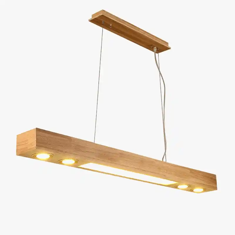 Suspension en bois Design Moderne LED