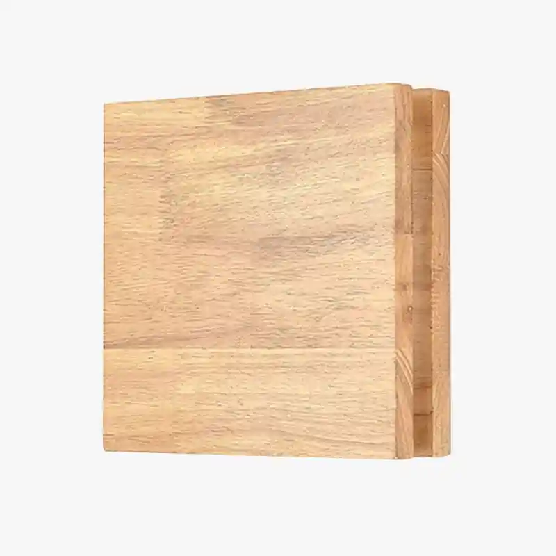 Applique murale carrée en bois naturel - Édition Prestige