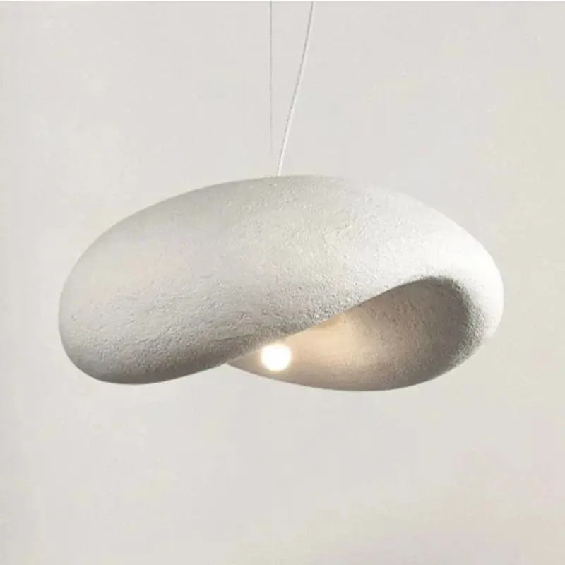 Suspension japonaise Wabi Sabi en ligne blanche pour chambre de restaurant de style nordique