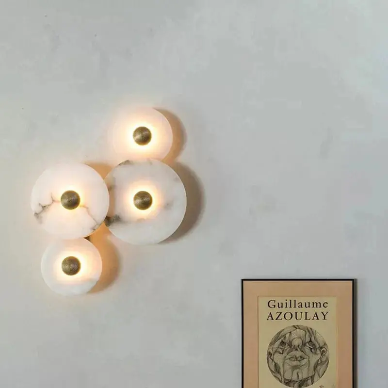 Applique murale LED en marbre de qualité premium