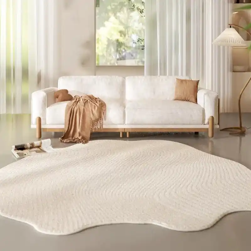 Tapis géométrique minimaliste doux au toucher