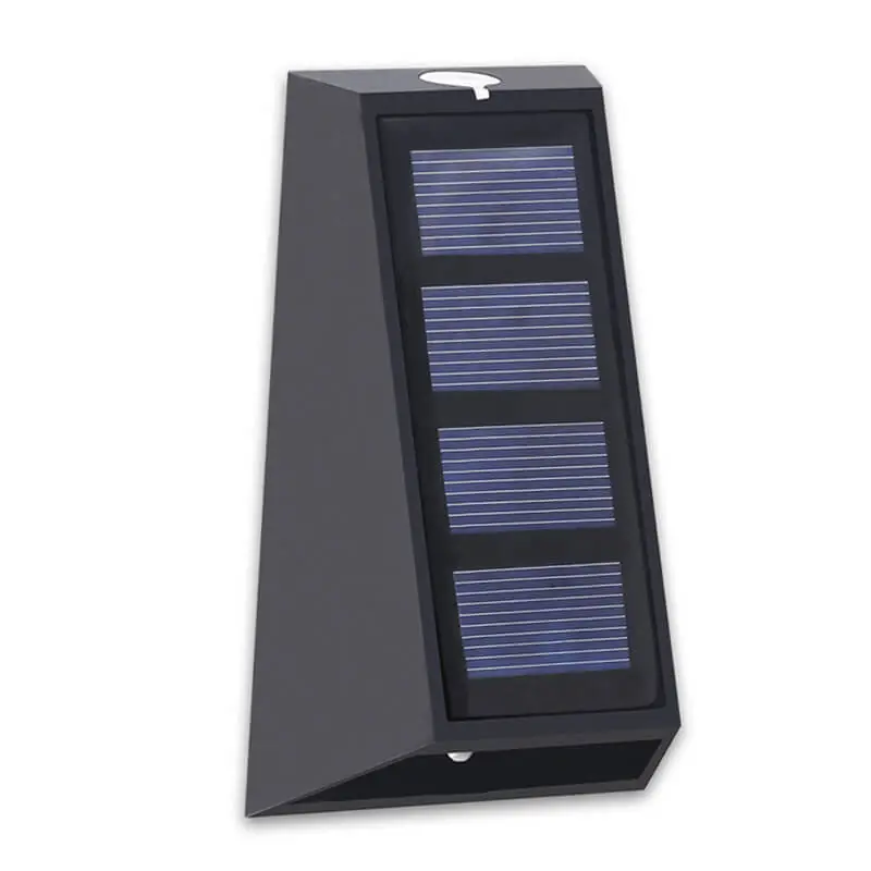 Applique murale solaire moderne en forme de trapèze à LED