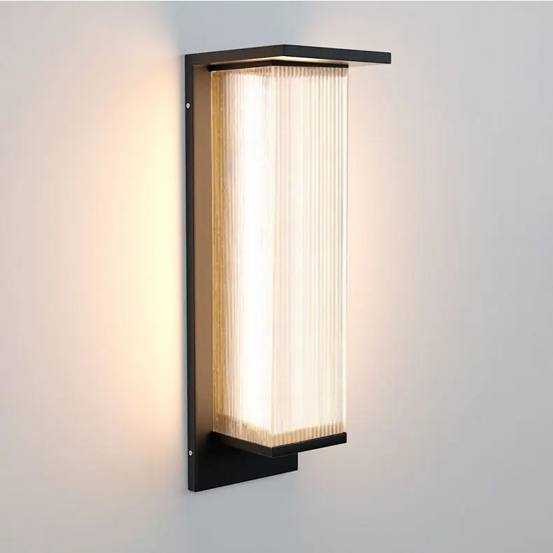 Applique murale LED solaire moderne rectangulaire à une lumière