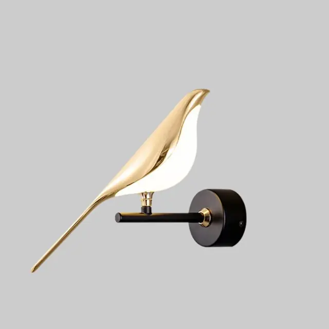 Applique murale moderne en forme d'oiseau avec LED