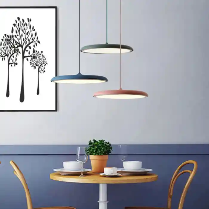 Suspension scandinave ronde à LED 1 lumière