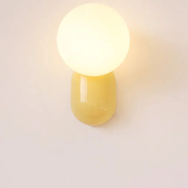 Applique murale moderne en verre globe à une lumière