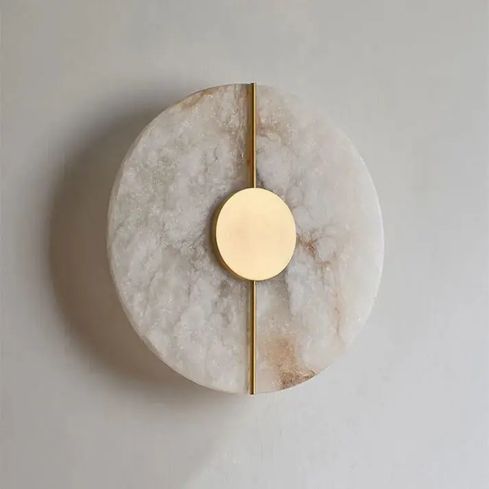 Applique murale ronde en marbre nordique moderne LED 1 lumière