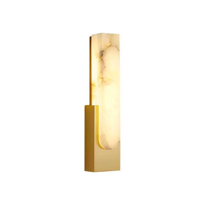 Applique murale moderne effet albâtre en laiton LED 1 lumière