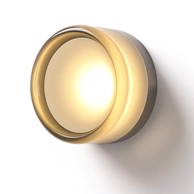Applique murale ronde en verre moderne LED à une lumière