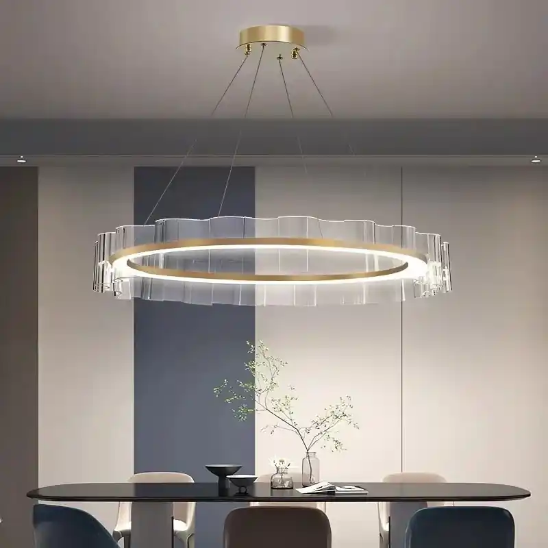 lustre moderne en aluminium et acrylique design nordique pour intérieur