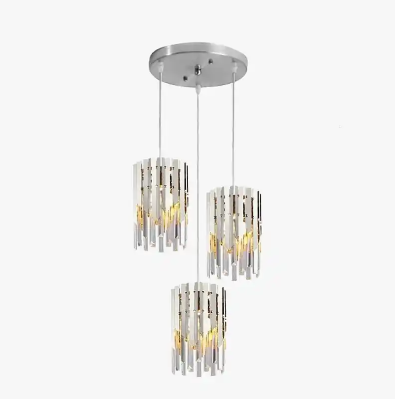 lustre en cristal chromé doré avec éclairage vintage intérieur