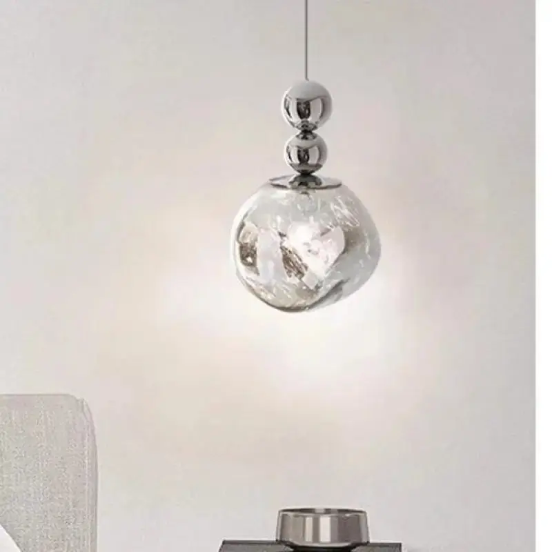 lustre moderne à led en cristal design nordique pour bar et salon