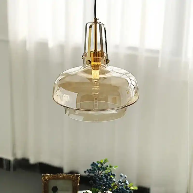 lustre en verre vintage design moderne pour décoration intérieure