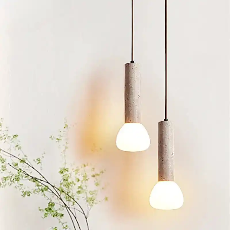 lustre rétro moderne en pierre de grotte pour décoration intérieure