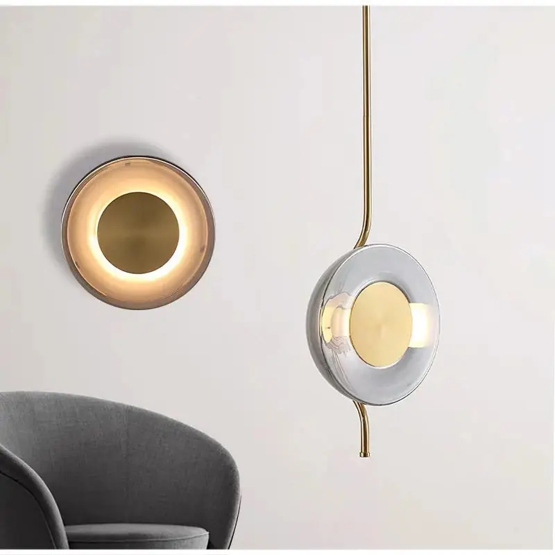 lustre en verre design moderne pour décoration intérieure minimaliste