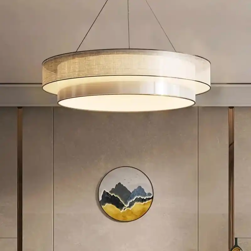 lustre circulaire chinois pour un éclairage zen élégant