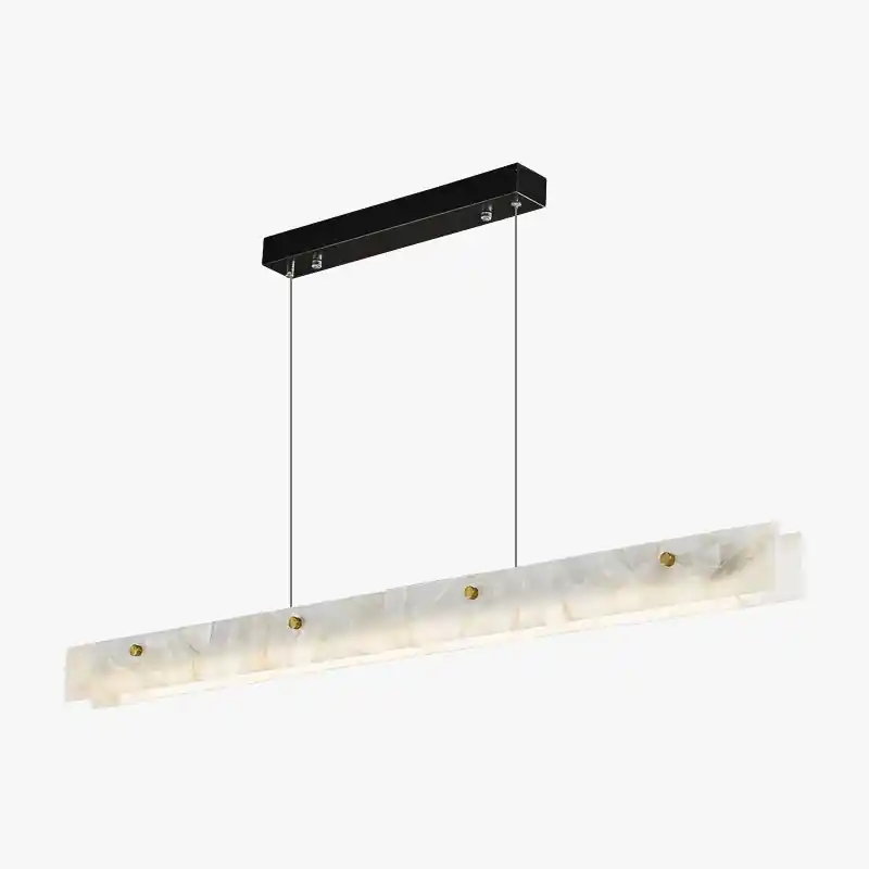 lustre en marbre et acier inoxydable à led dimmable