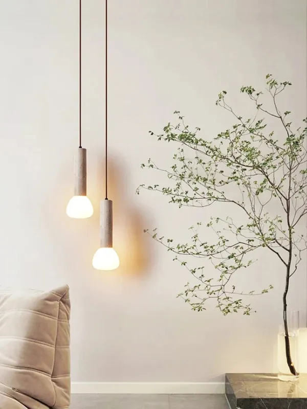 lustre créatif en pierre pour éclairage intérieur moderne