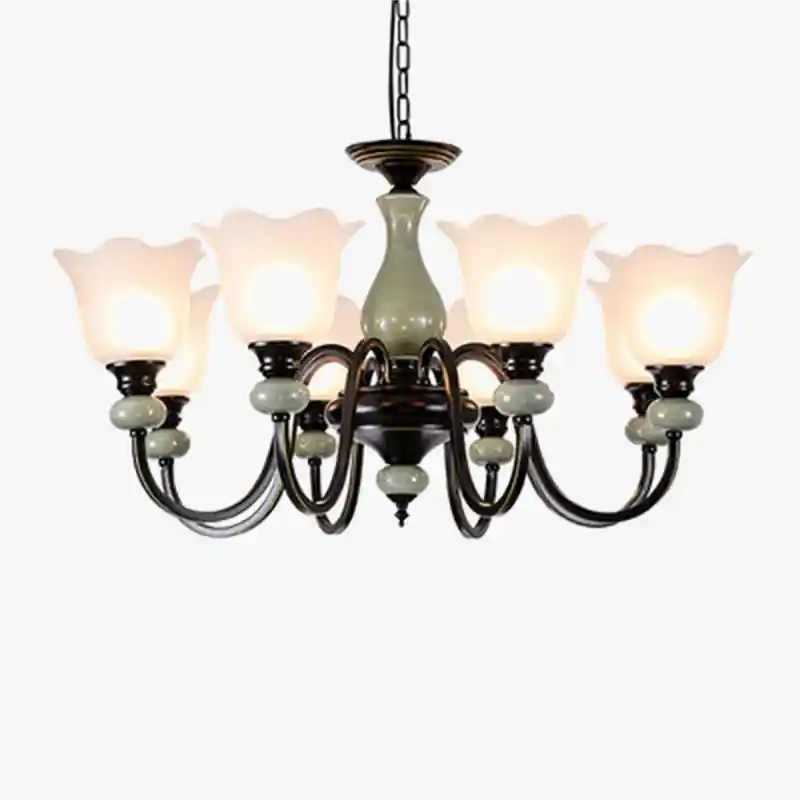 lustre en céramique vintage style américain éclairage intérieur classique