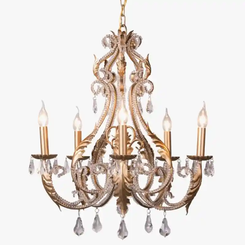 lustre vintage en cristal pour décoration intérieure rétro élégante