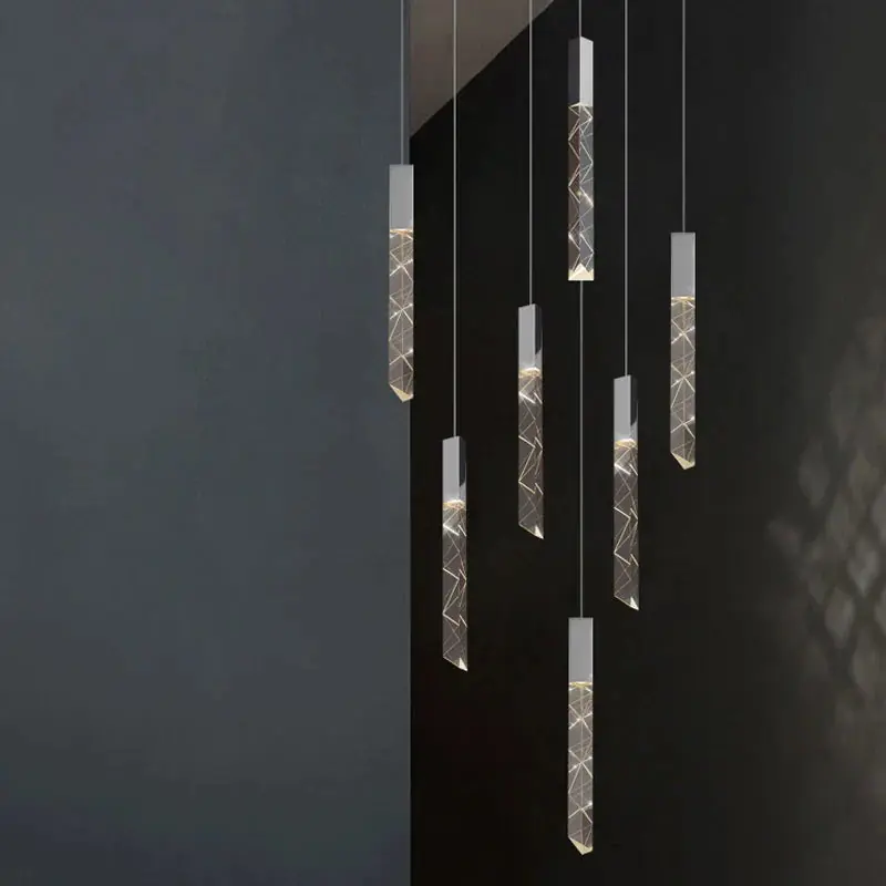lustre nordique moderne en cristal pour espaces contemporains